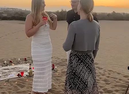 Heiratsantrag in Maspalomas, Gran Canaria