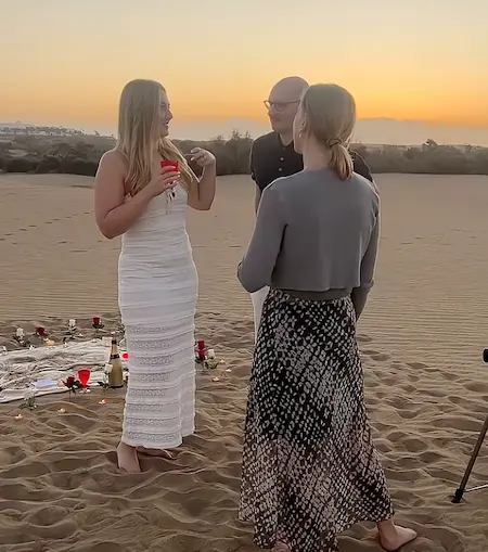 Heiratsantrag in Maspalomas, Gran Canaria