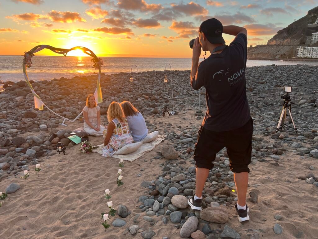 Hochzeit im Süden Gran Canarias bei Sonnenuntergang