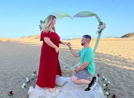 Heiratsantrag am Strand auf Gran Canaria